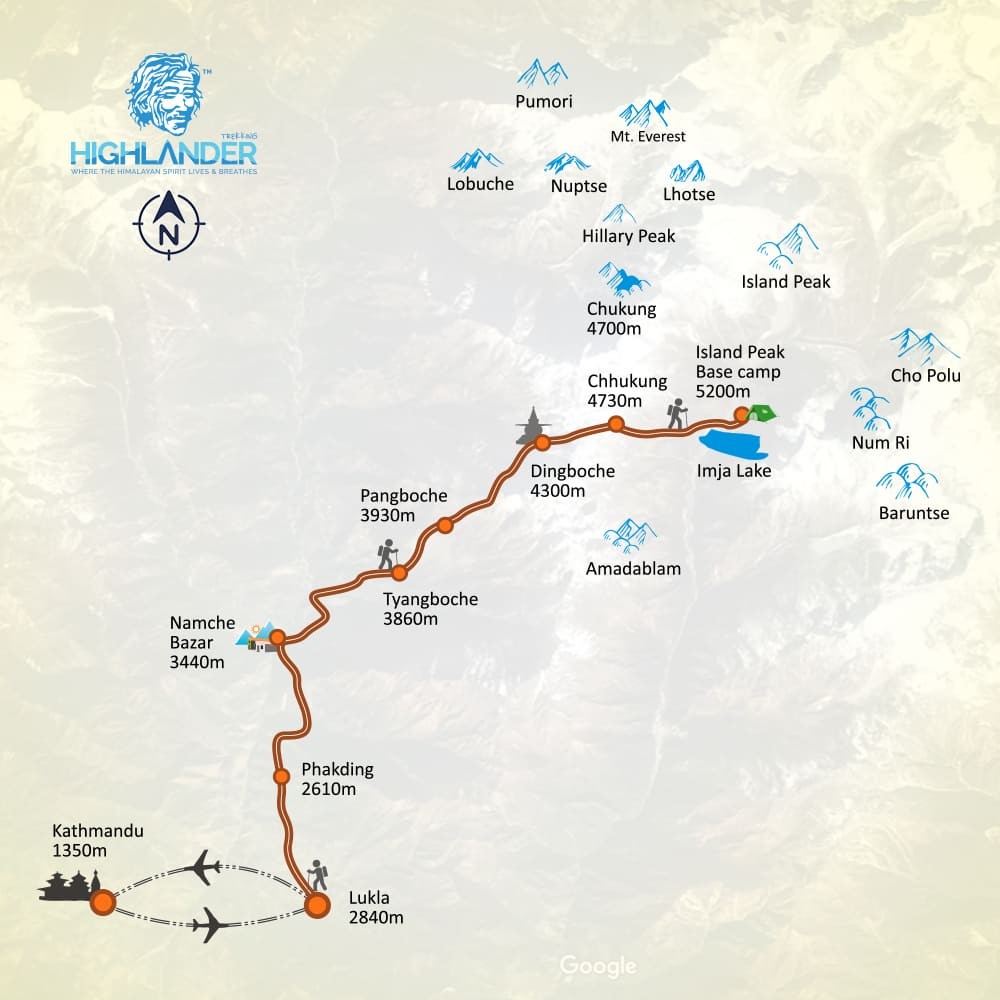Island Peak map